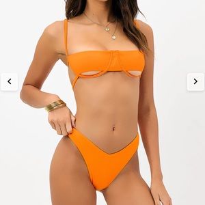 Frankie’s Bikinis Campbell Plissé Underwire Bikini + bottoms